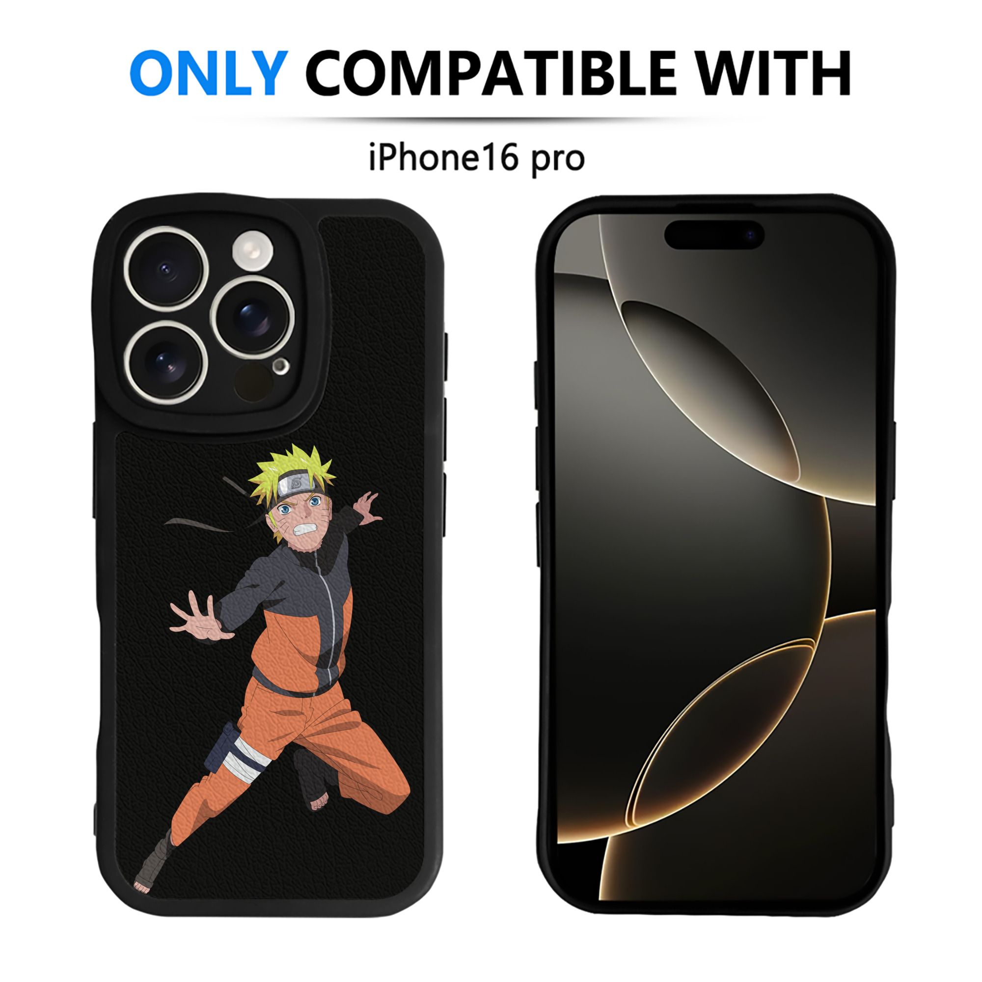 （画像用） NARUTO -ナルト- うずまき ナルト Uzumaki Naruto 【iPhone 16シリーズ対応】シリコンスマホケース（レザー調） 材質：シリコン